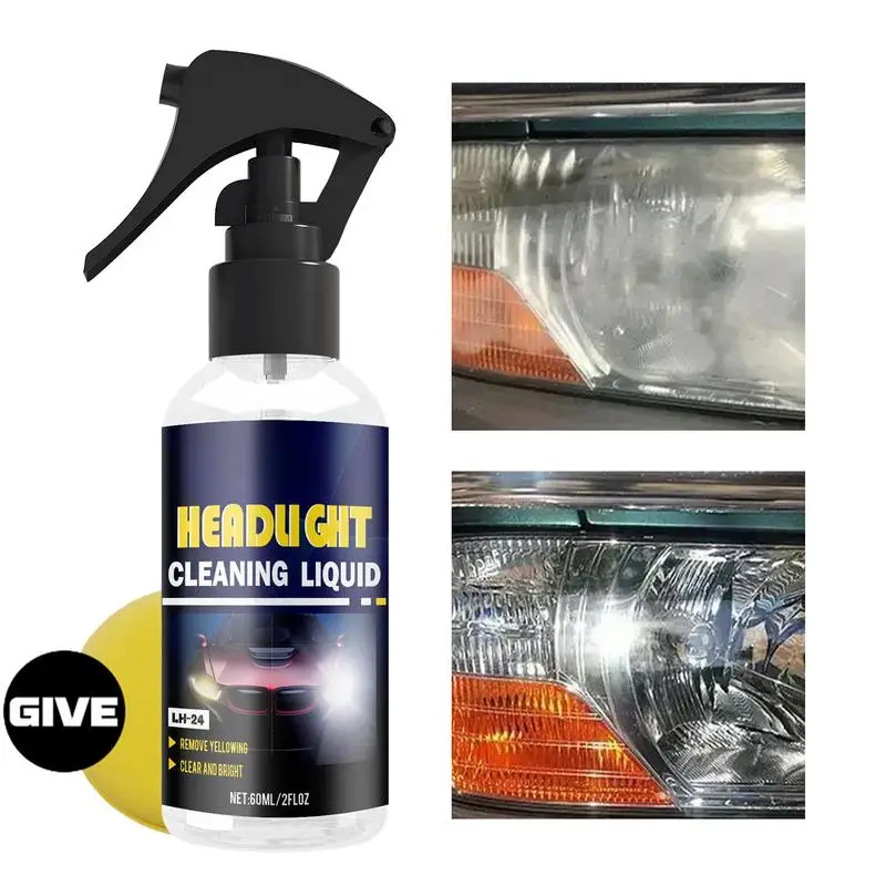 

Car Headlight Cleaner 60ml Car Headlight Scratch Restoring Fluid Headlight Cleaning Solution Repair Liquid For Car Truck SUV RV