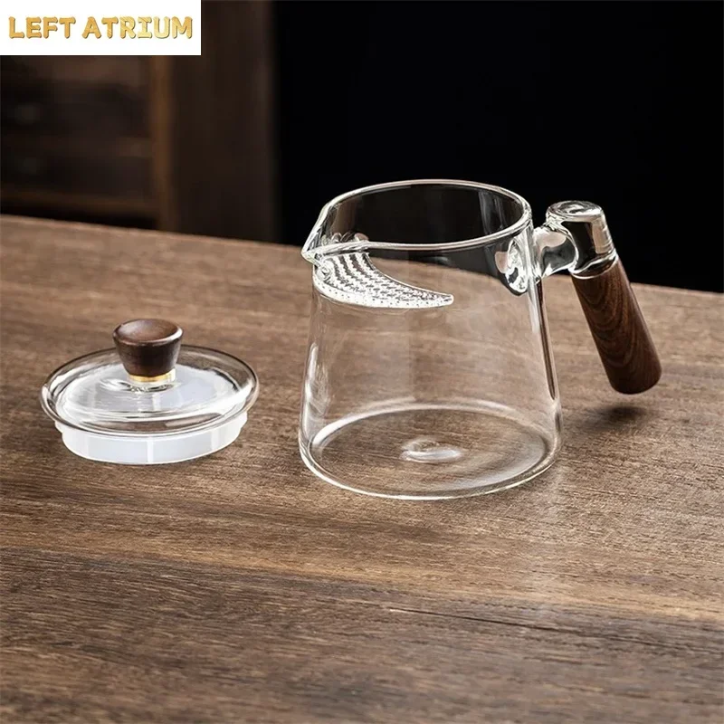 450ml 600ML Brewing Green Tea Glass Teapot with Crescent Scented Tea Filter Glass Tea Pot Kungfu Tea Maker