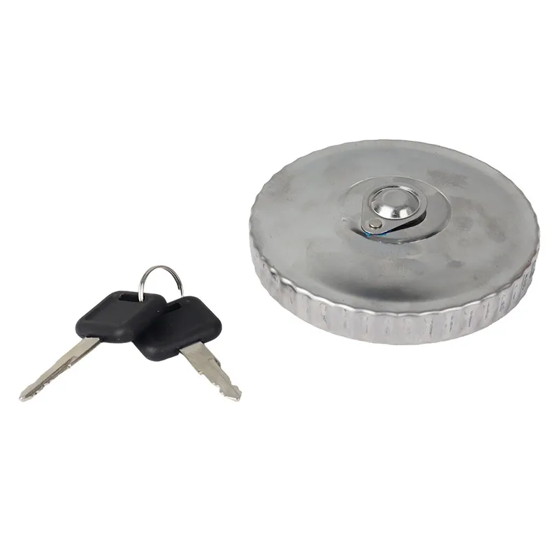 

Fuel Tank Cap 88/110mm Chrome Universal Tank Cover Lockable With 2 Keys For Vans Tractor Truck Excavator