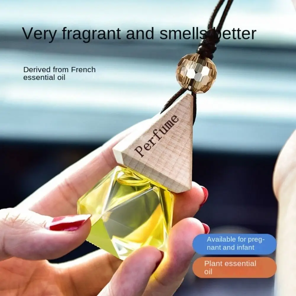 Gift Glass Car Perfume Pendant Vehicle Interior Not Irritating Fragrance Diffuser Pendant Lasting Car Aromatherapy