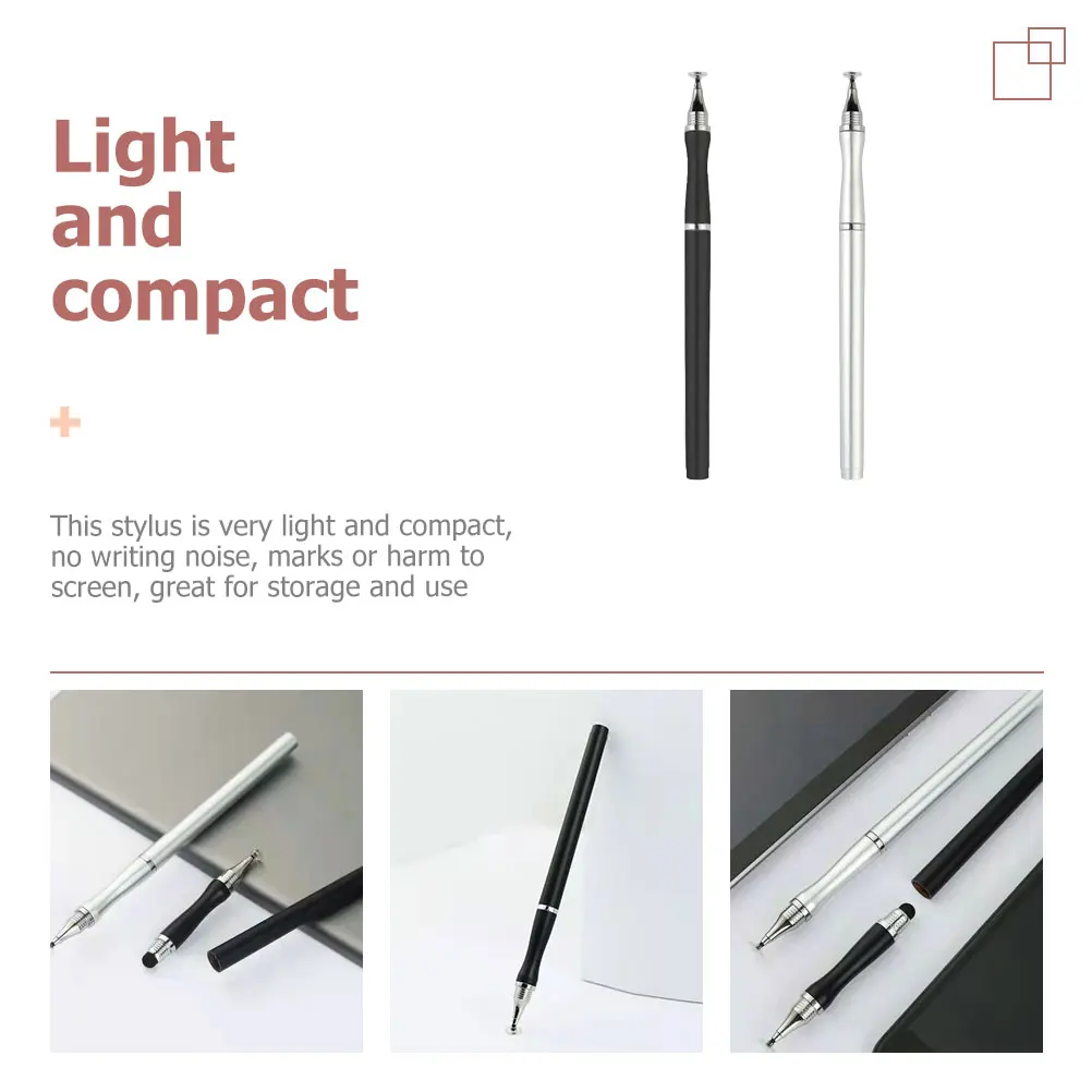 

2pcs Capacitive Stylus Pen Mini Touchscreen Pens for Tablets Screen Writing Stylish Sensitive Tip ABS Material