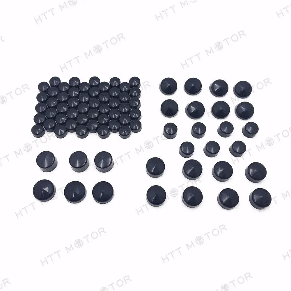 

79pcs Black Caps Dress Kit for 1999-2016 Harley Big Twins Engine Full Bolt Covers Aftermarket Motorcycle Parts & Accessories