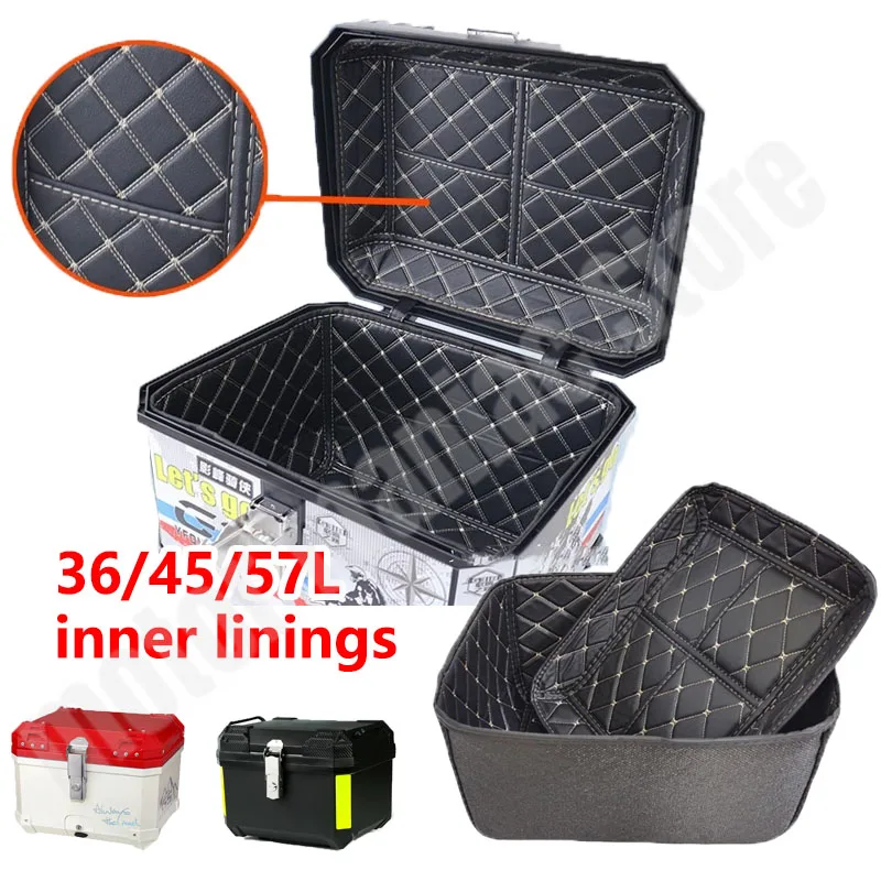 

Universal Motorcycle Trunk Liner 36L/45L/57L Universal Square Box Electric Vehicle Tailbox Detachable Cushion Inner Liner