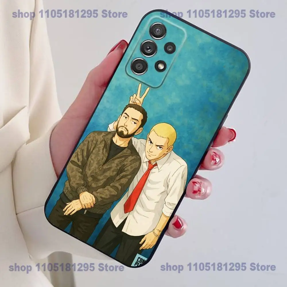 حافظة هاتف E-Eminems STANS 2025 لهاتف سامسونج S25,24,21,22,23,30,Ultra,20,Plus حافظة من السيليكون الناعم باللون الأسود #4