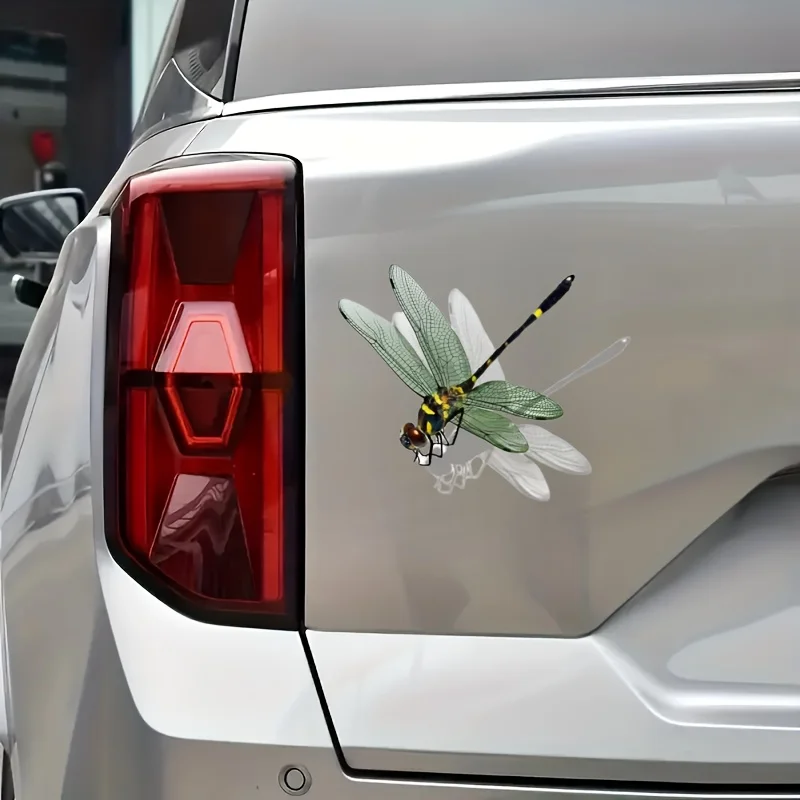 3D Dragonfly Car Stickers Auto Window Rear Bumper Fuel Tank Cover Scratch Vinyl Decals Waterproof DIY Car Trunk Funny Decoration