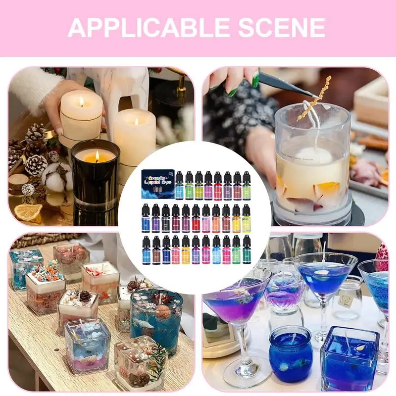 18/24/30/36 Colors Candle Dyes Pigment Liquid Colorant Pigment DIYs Candle Mold Soap Coloring Handmade Crafts Candle Pigment