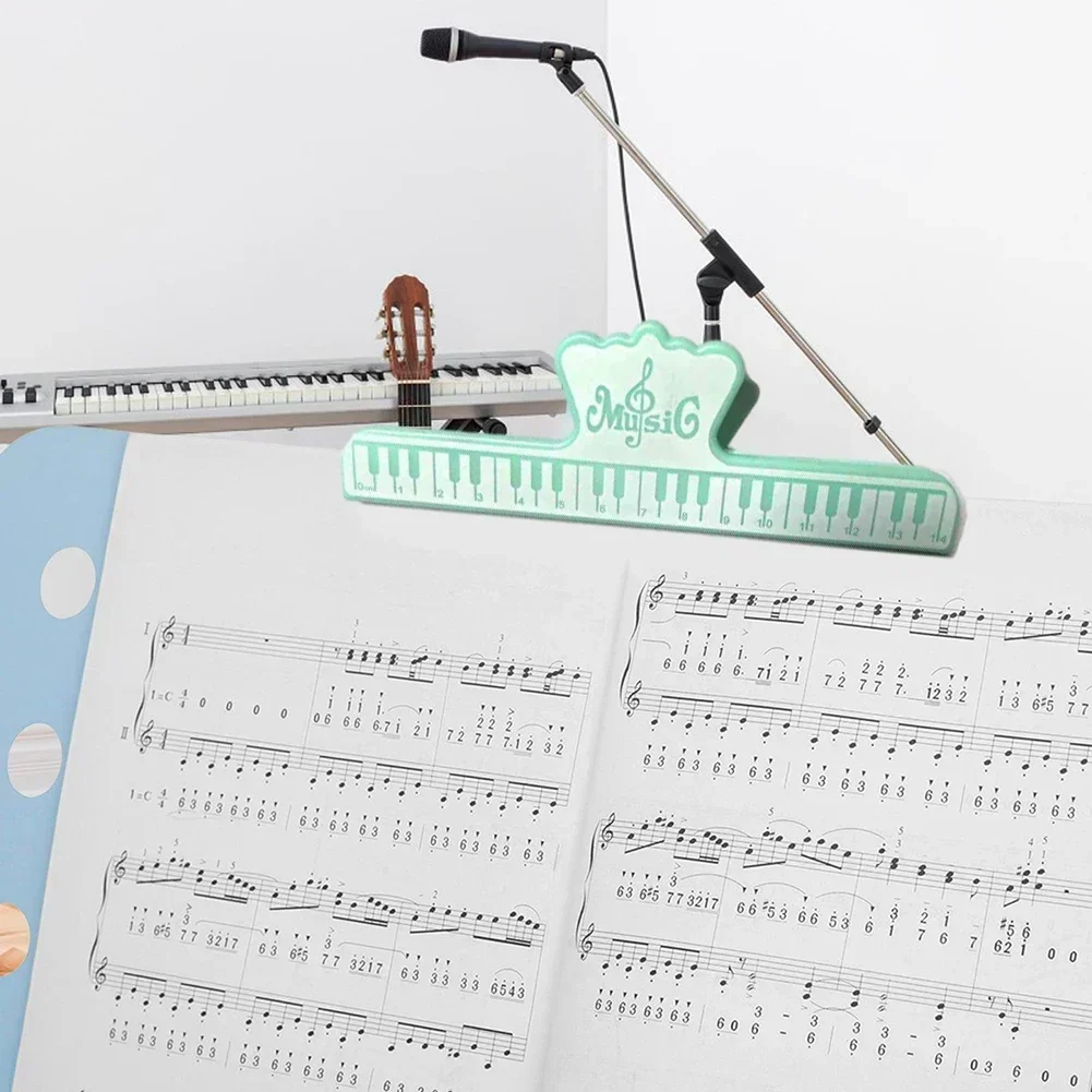 1pcs Piano Stands Music Sheet Clip Music Note Clips Portable Convenient Green/Purple/Blue/Pink practical Musical Instruments