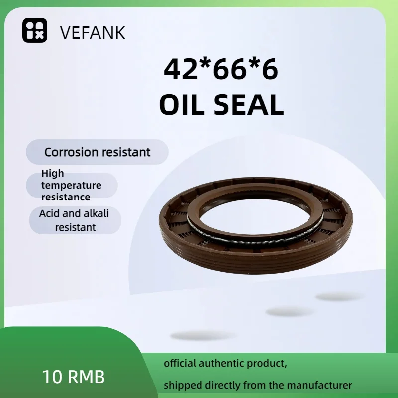 

HTGR 42x66x6 NBR Oil Seal Rotary Shaft Seal with Spring, Suitable for Automotive Transmissions and Engine Parts