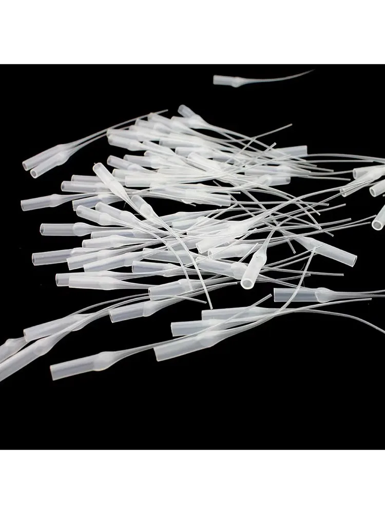 Embouts de fond de colle en plastique jetables, Micro embouts, buse de Tube de chute pour tuyau en caoutchouc, prolongateur de colle, applicateur de précision, 50 à 250 pièces