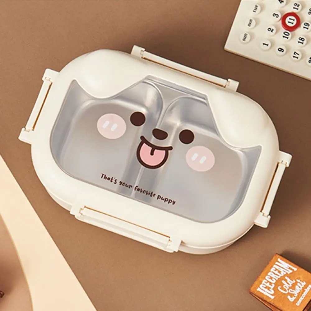 

Cartoon Divides Food Container Puppy Shape Stainless Steel Food Storage Crisper Large Capacity BPA-Free Lunch Container Outdoor