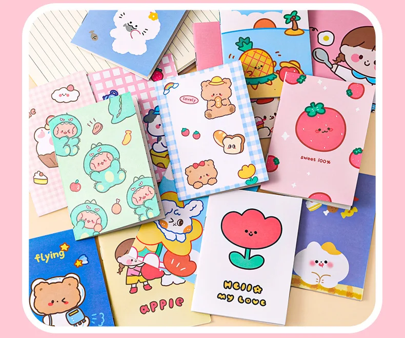 5Pcs Kleine Notebooks Anime Cartoon Notizblock Planer Journal Student Schule Notizblock Schreiben Buch Büro Liefert Geschenk Heiße Verkäufe – Detail 5