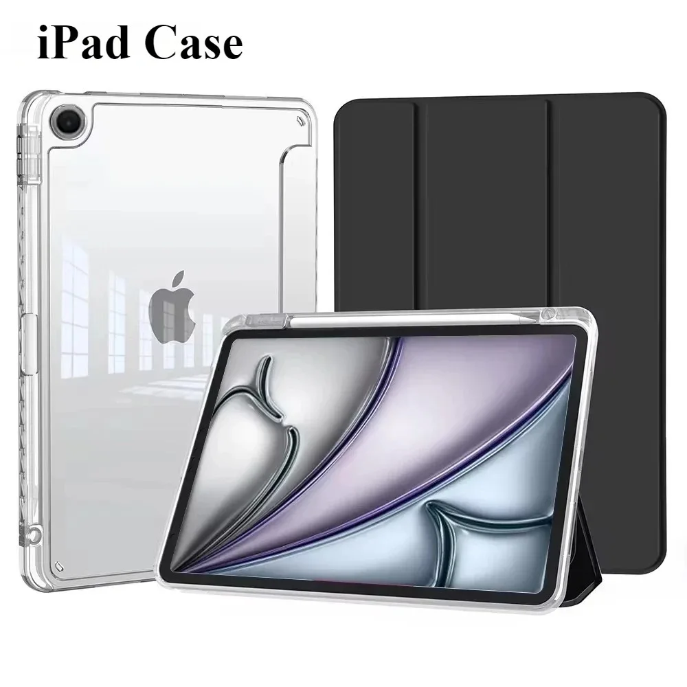 

For IPad A16 2025 11th Generation A3355 A3356 Soft PU Tablet Anti-drop Transparency Case Funda for IPad 10th A2757 A2777 A2696