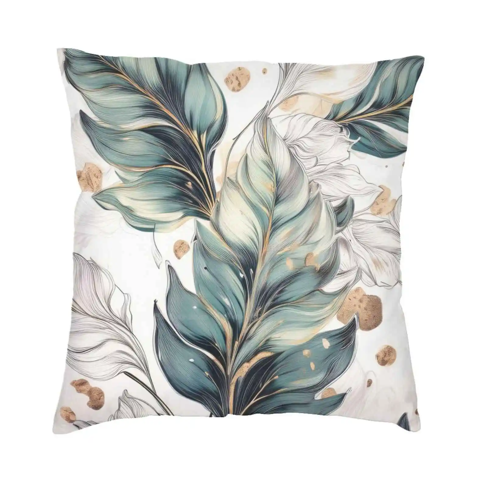 

Винтажные цветы нейтральных цветов, абстрактная, зеленая, бело-золотая футболка Хлопковая футболка Винтажные цветочные нейтральные цвета