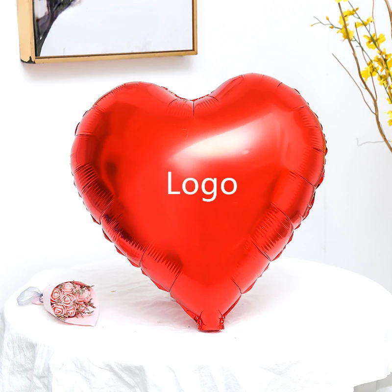 

Aluminum Film Balloon Custom Printing Custom Advertising Logo Decoration Promotion Heart-shaped Balloon