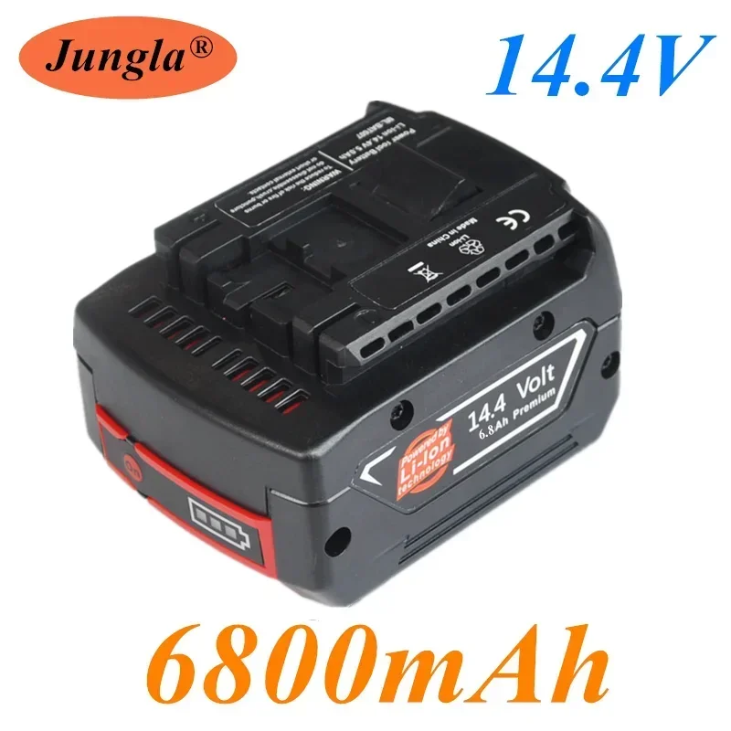 14.4V 6800mah Rechargeable Li-ion Battery cell pack for BOSCH cordless Electric drill screwdriver BAT607,BAT607G,BAT614,BAT614G