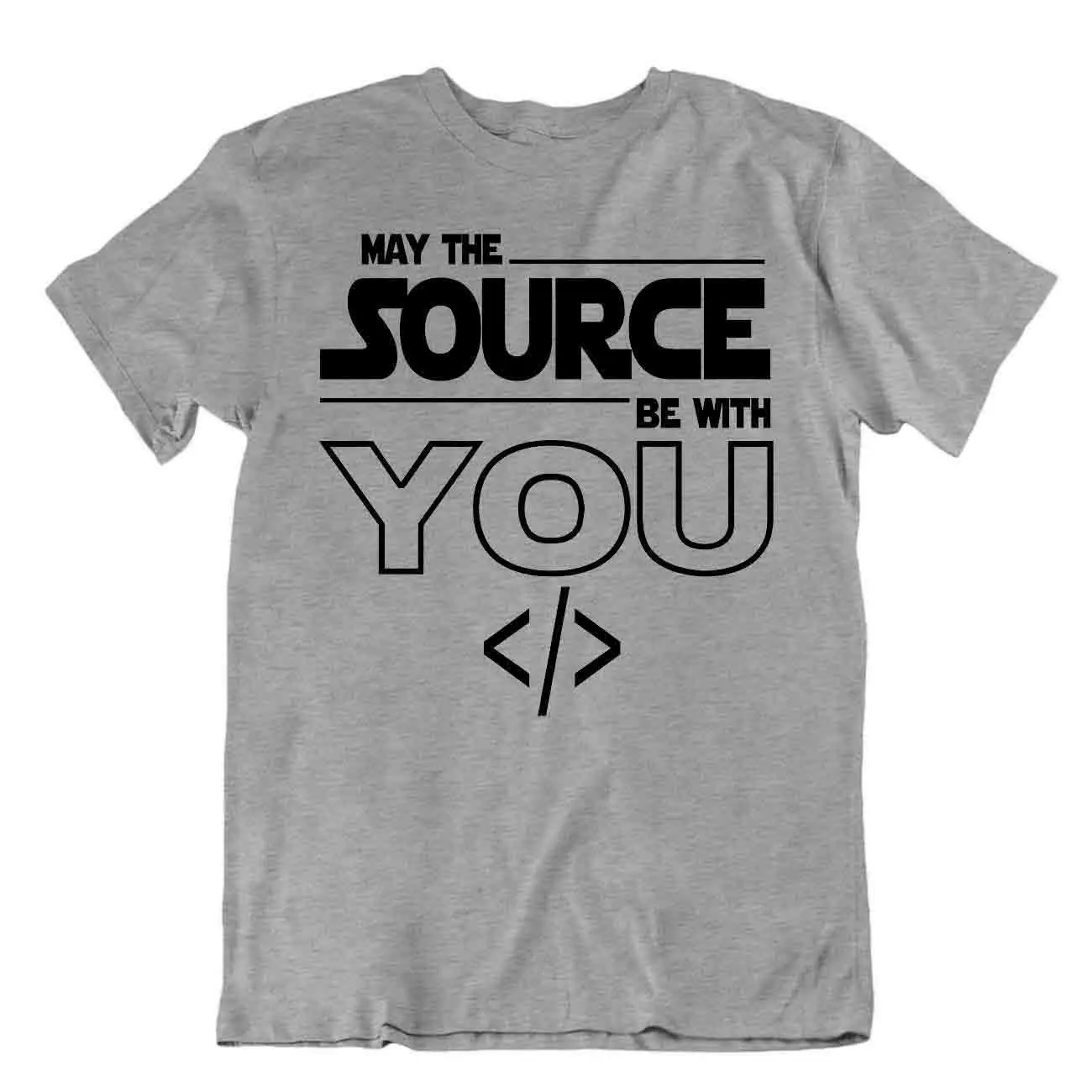 May The Source Be With You T-Shirt Funny Comic Tee Computer Shirt