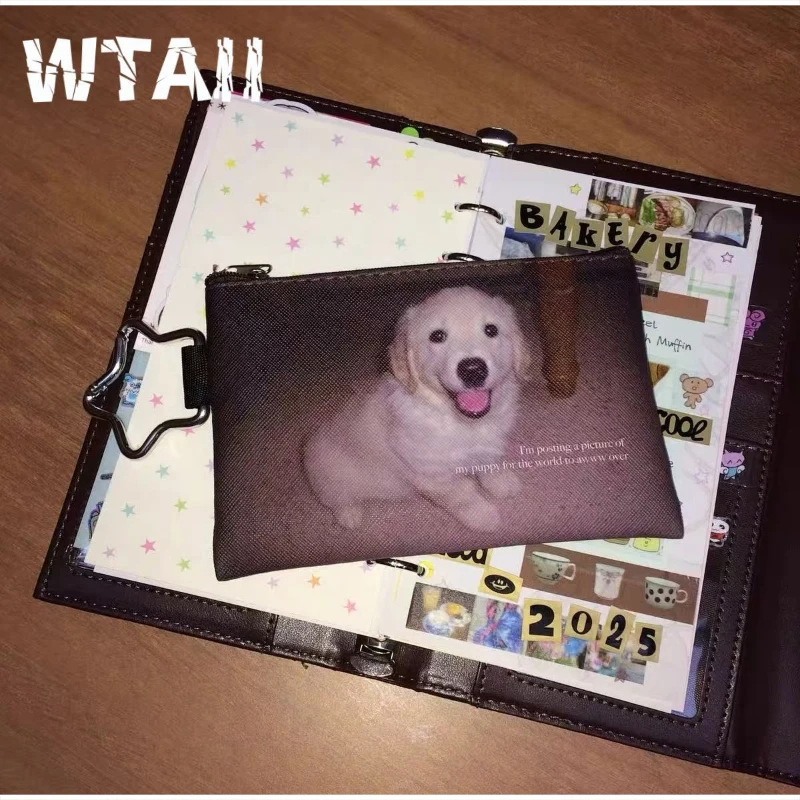 Niedliche Mini-Geldbörse mit Hundemuster für Damen, Y2K Retro Reißverschluss-Münzbörse, Leichte Tragbare Kosmetiktasche, Kartenhalter – Detail 11