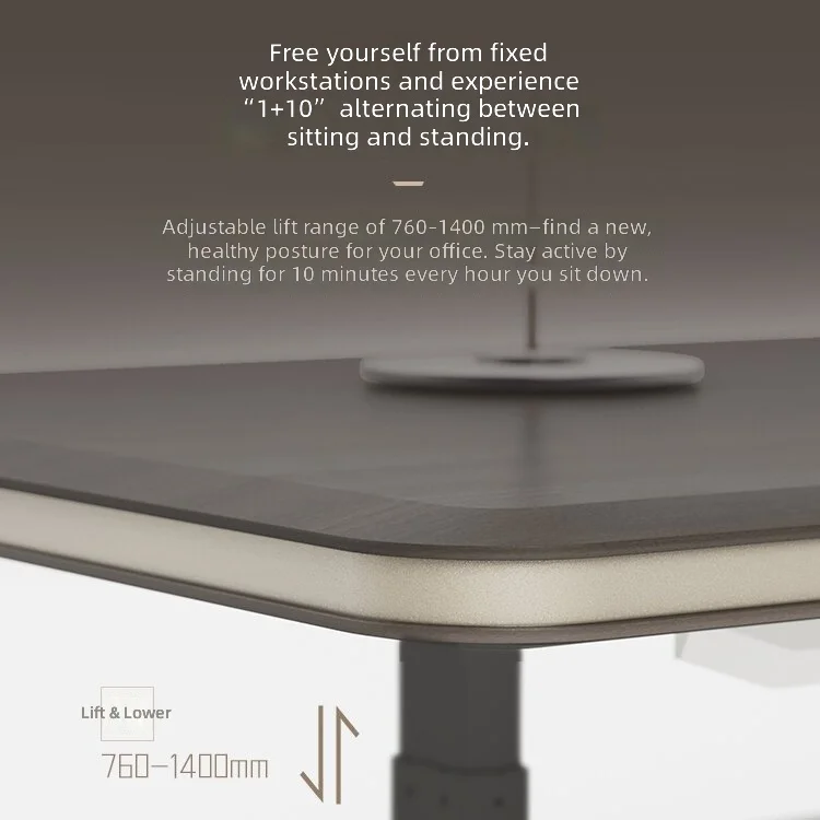 Electric Height Adjustable Desk for Office, Modern Minimalist Design, Engineered Wood Construction, CEO Desk,Manager Workstation