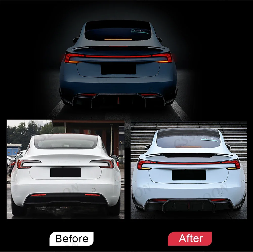 Model 3 Highland Integrated Tail Lights Turning Signal Lighting for Tesla Modified Accessories Full-Width Rear Taillight Lamp