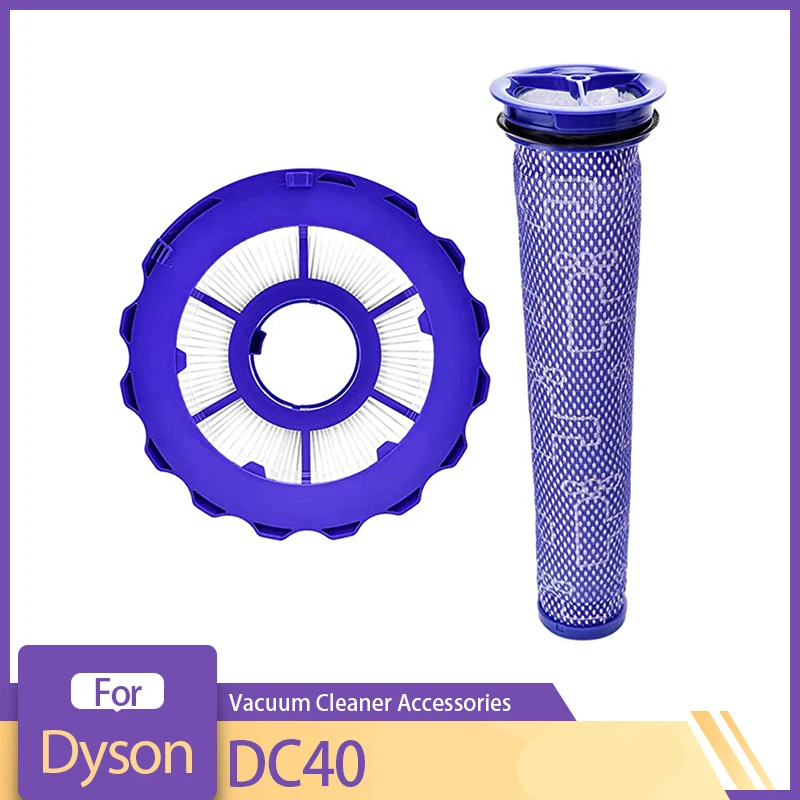 Hepaフィルターdysondc40ハンドヘルド掃除機用、洗える、プレポストモーターフィルター、交換用アクセサリー部品、前面と背面