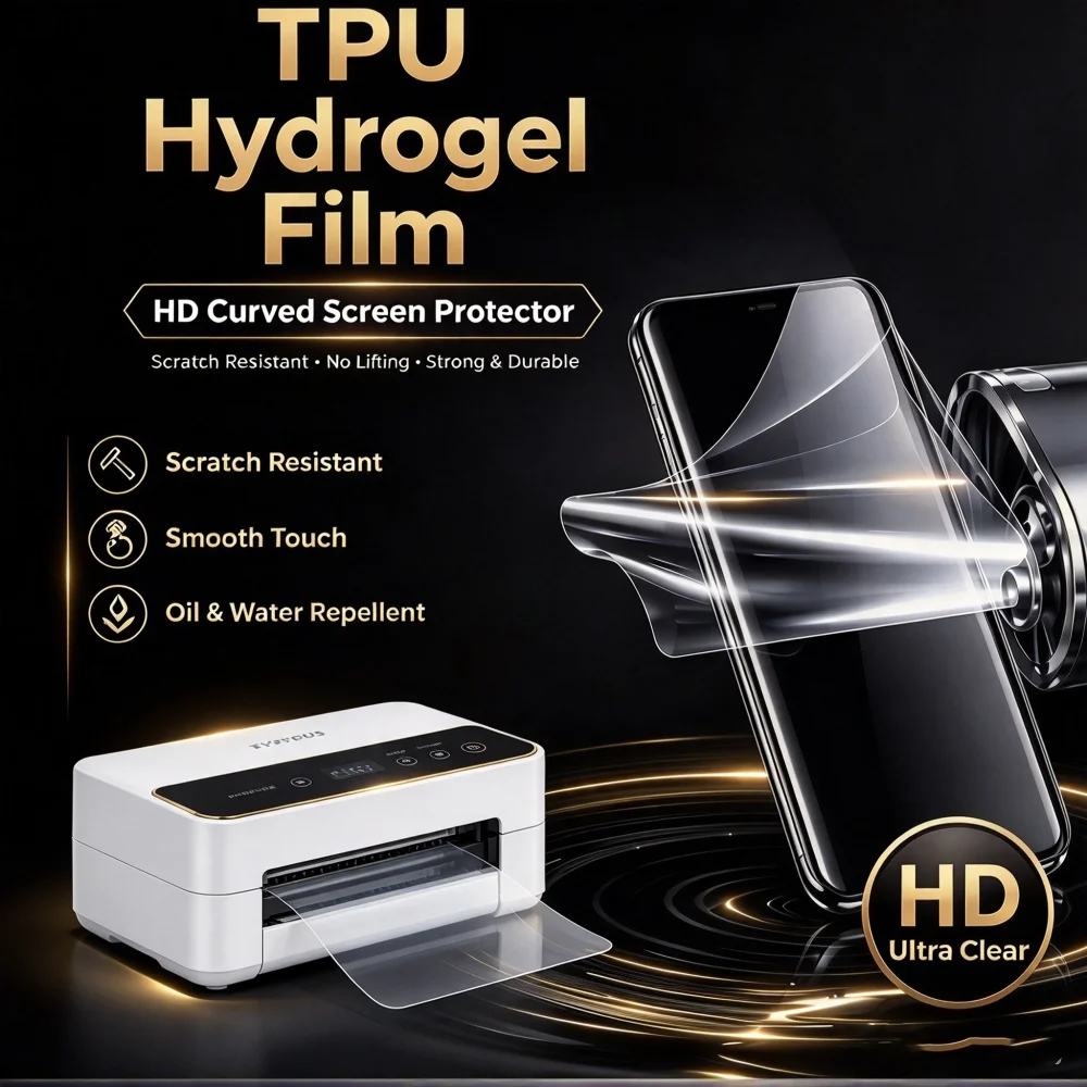 25/50Pcs TPU Hydrogel Film Universal For Film Cutting Machine, HD Curved Full Cover Phone Screen Protector, Scratch Resistant