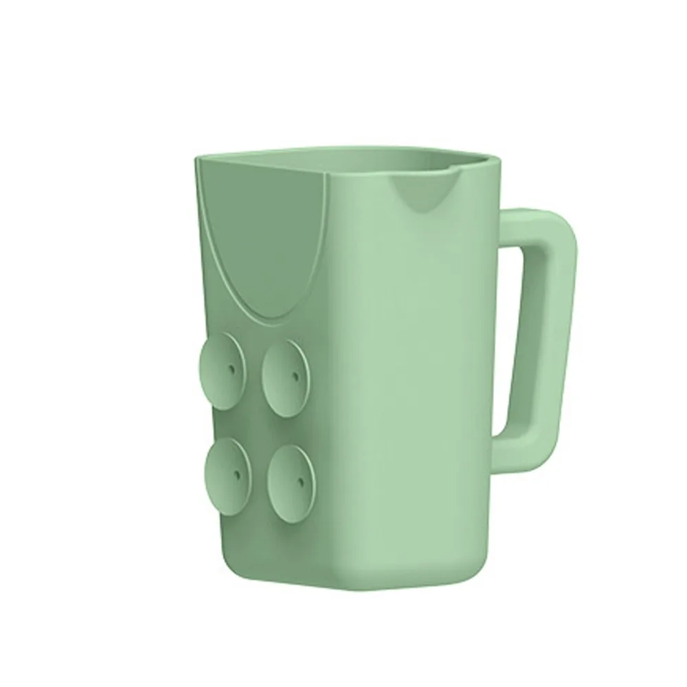 

NEW Leak-proof Bath Rinse Cup with Suctions Food Grade Silicone, Washing Rinse Cup Soft Bath Tools Essentials