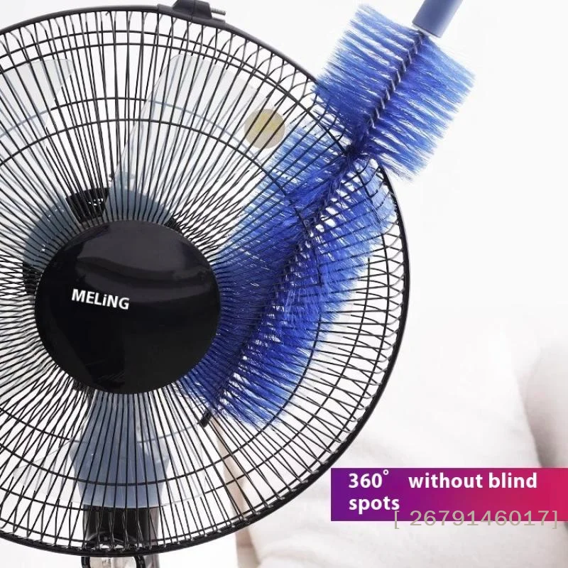 【YY26】1 Piece Long Handle Air-conditioner Shutter Cleaning Tool Bendable Fan Brush Ultra-Fine Bristles Fan Inner Duster Remover