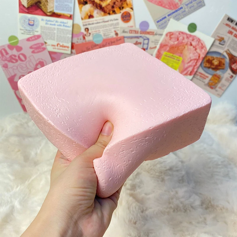 Toast spesso oversize giocattoli di rimbalzo a lenta crescita spremere giocattoli Super Soft Bread Squishy Food Stress Relief Toys Party Prank puntelli