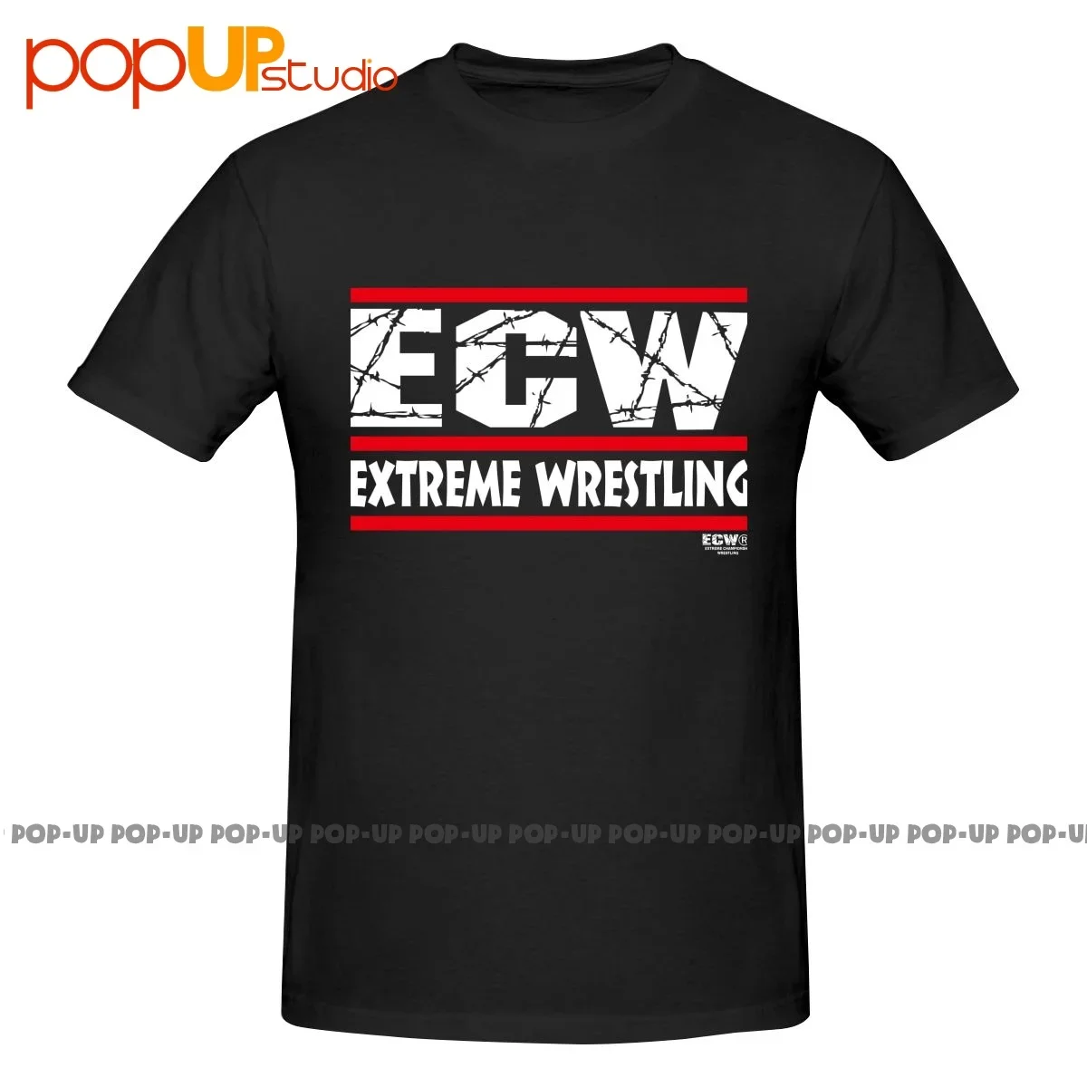 Ecw Hardcore Wrestling Shirt T-shirt Tee Pop Casual Splicing Hot Selling