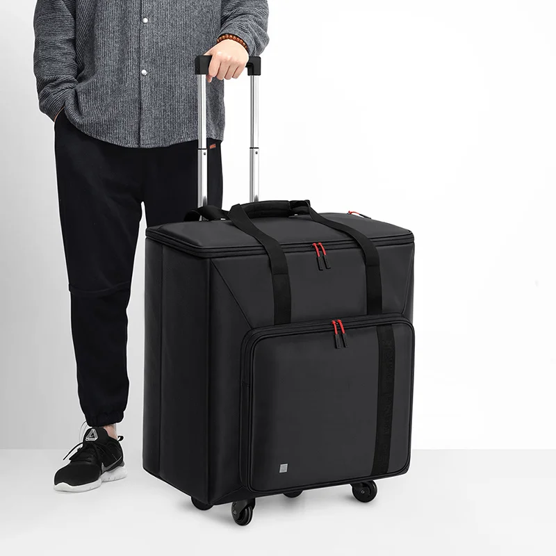 Desktop Computer Monitor Storage Bag, Computer Suitcase with Wheels, 24 \