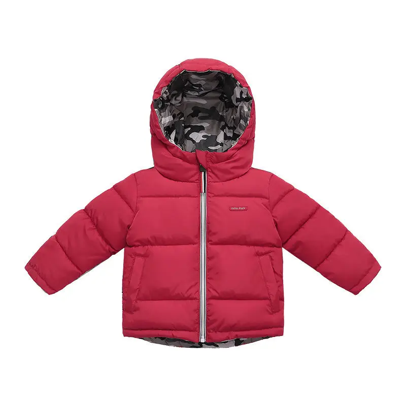 Winter Thick Warm Down Coat For Boys Jackets Can Be Worn On Both Sides Toddler Hooded Outerwear Infant Children Clothes