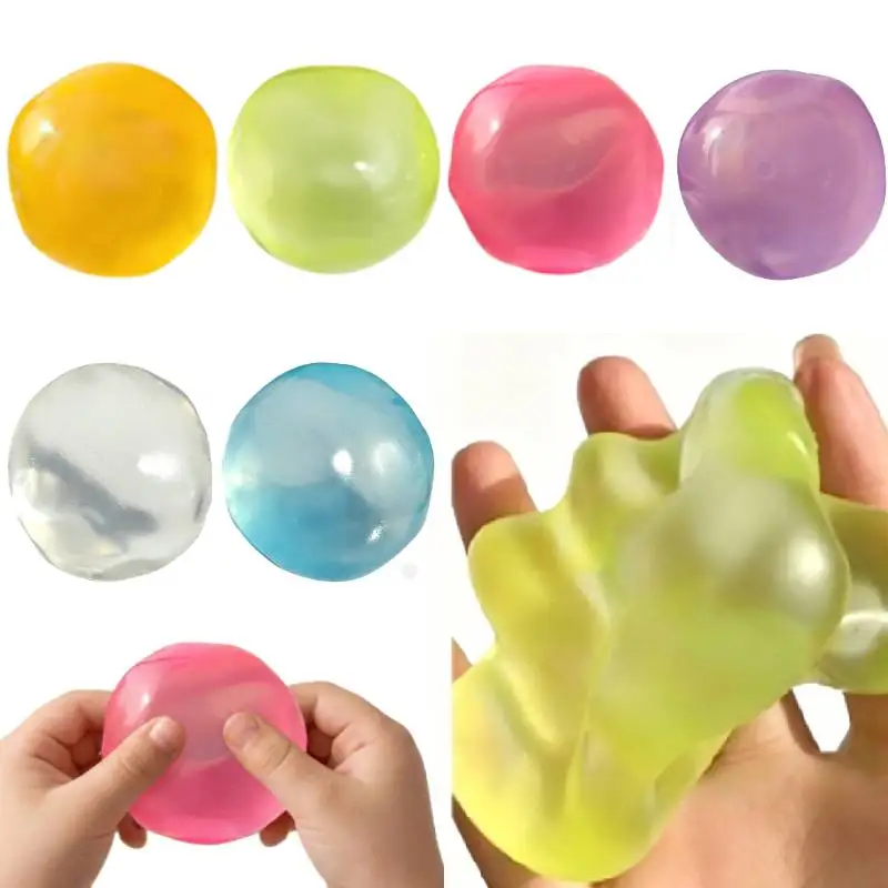 Pelota Antiestrés de Aceite de Coco, de Subida Lenta, Textura de Goma de Mascar Transparente, Juguete de Aceite de Coco para Oficina