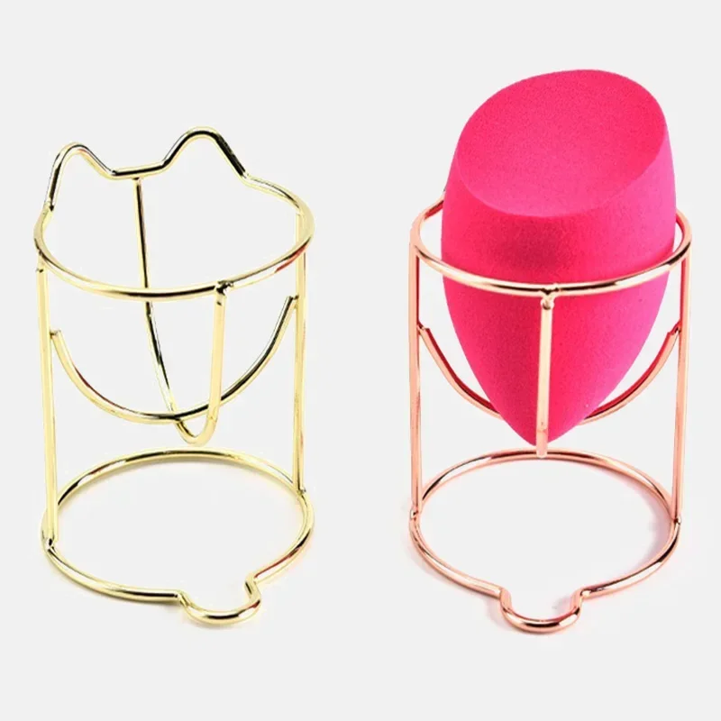 1Pcs Cute Cat Beauty Egg Bracket  Dryer Cosmetic Makeup Sponge Gourd Powder Puff Rack  Organizer Box Shelf Holder Storage Tools