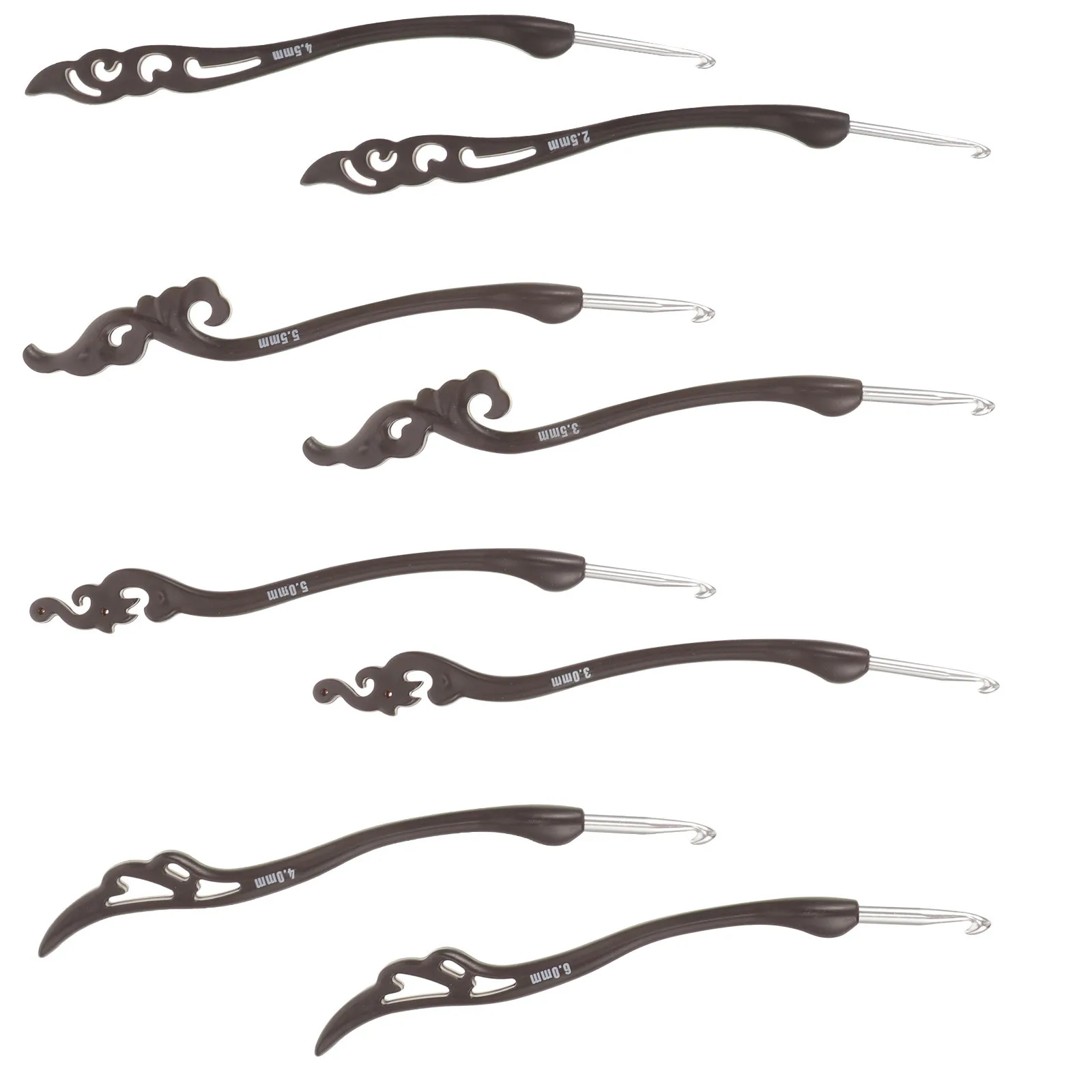 8 قطعة مجموعة خطاف كروشيه الألومنيوم البلاستيك قبضة مريحة مثالية ل الغزل الحرف النسيج البلوزات القبعات قفازات DIY بها بنفسك #6