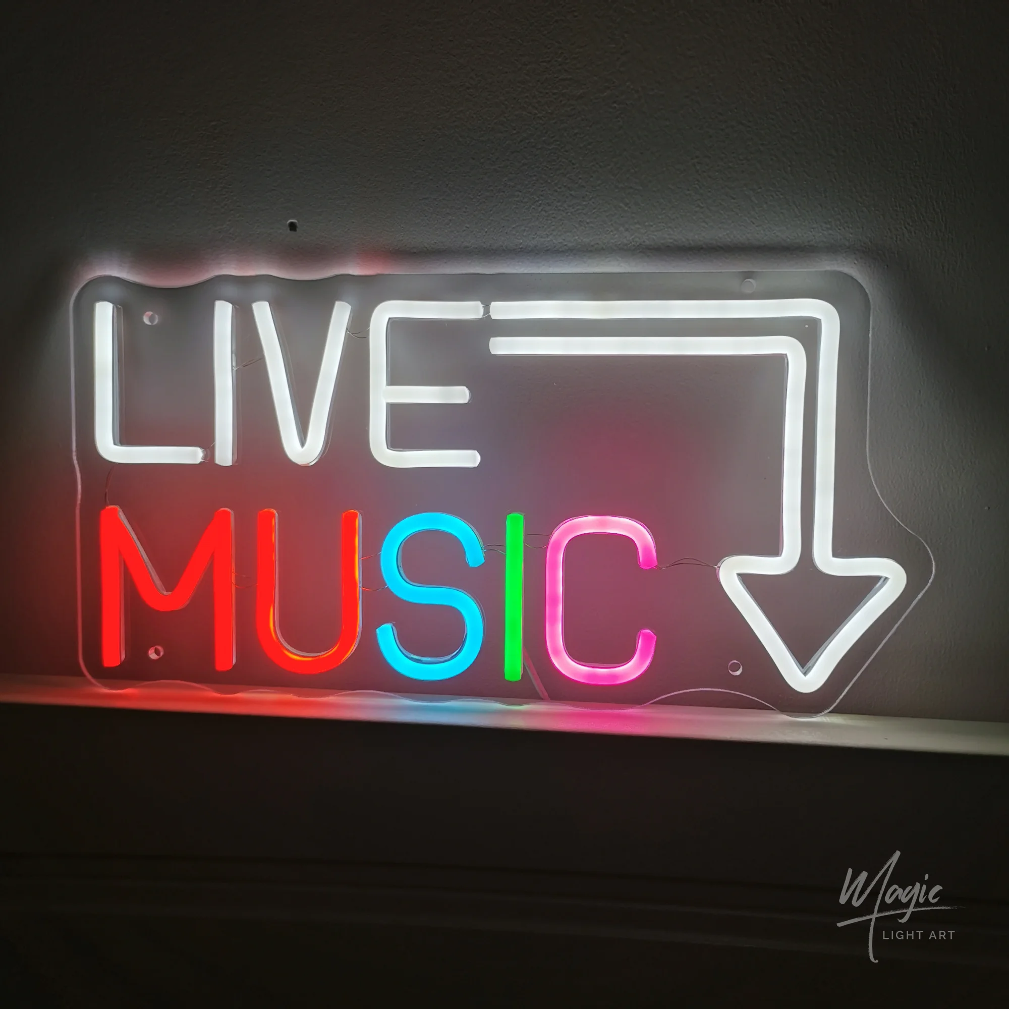

Светодиодные неоновые вывески Music Live, изготовленные вручную, для декора стен, ночных клубов, баров, спален, музыкальных студий.