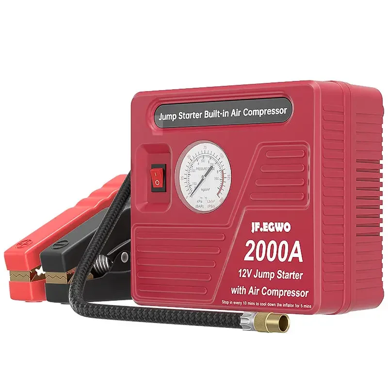 %a for Wholesale emergency car jump starter 2000 amp jumper cable battery booster with led flashlight