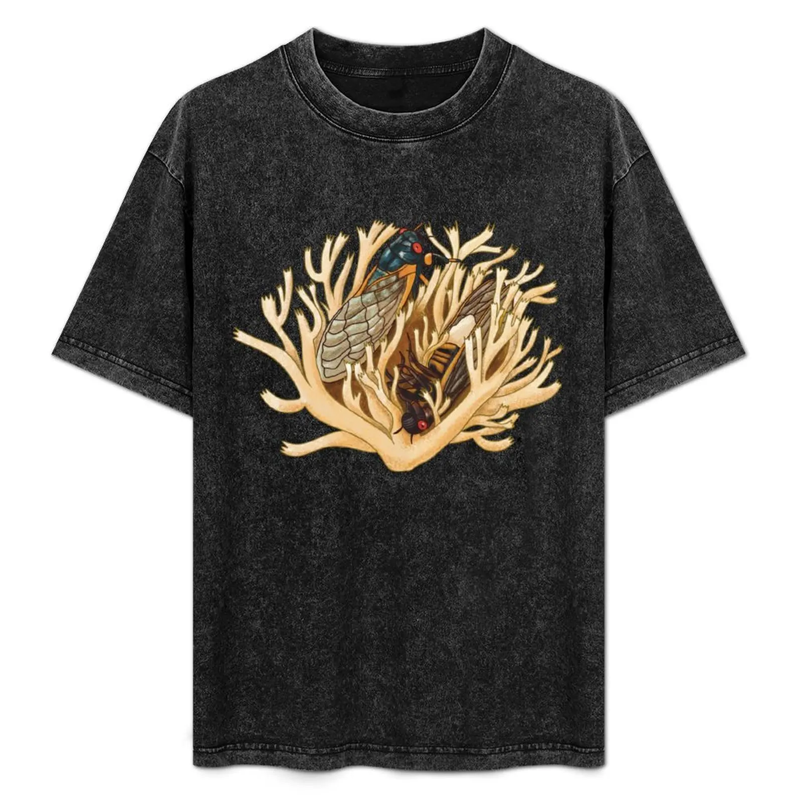 

Cicada Flourish T-Shirt essential t shirt plus sizes fruit of the loom mens t shirts