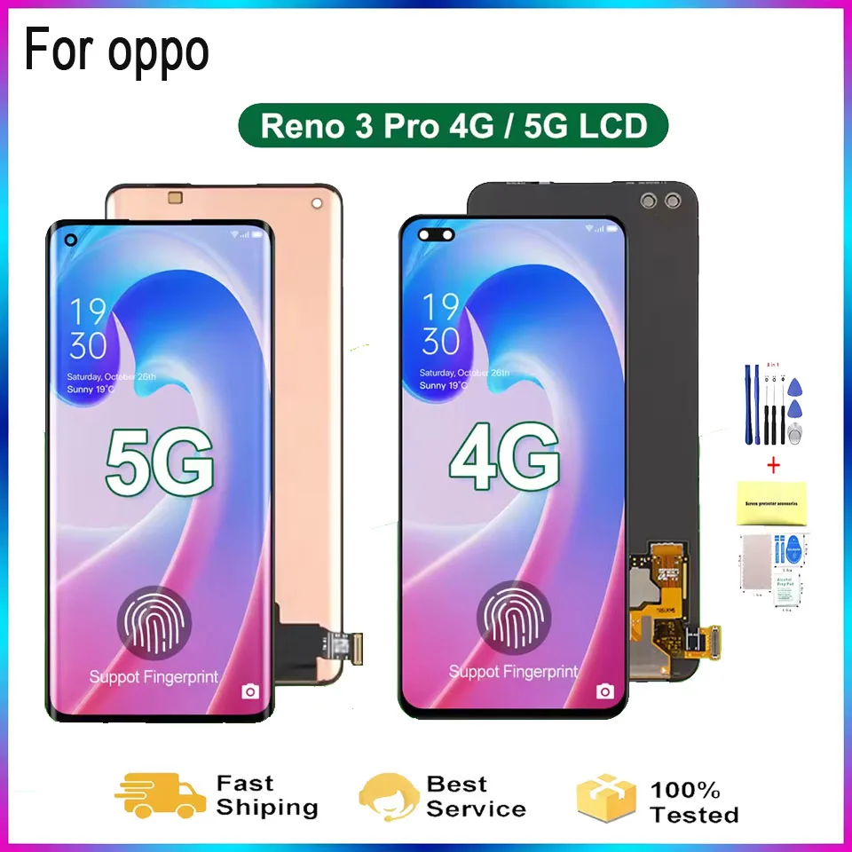 for-reno-3-pro-5g-cph2009-lcd-​for-oppo-reno3-pro-4g-cph2035-cph2037-lcd-display-touch-screen-digitizer-assembly