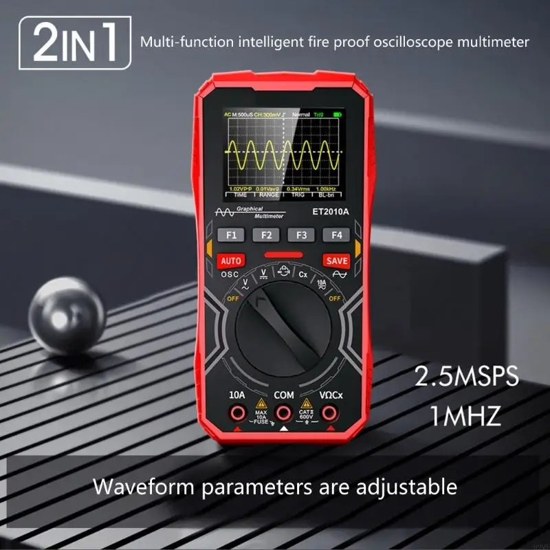 92MF Multifunction 1MHz Oscilloscope Multimeter with Auto Ranges Electronic Measurement Tool for Stable Electrical Measurements