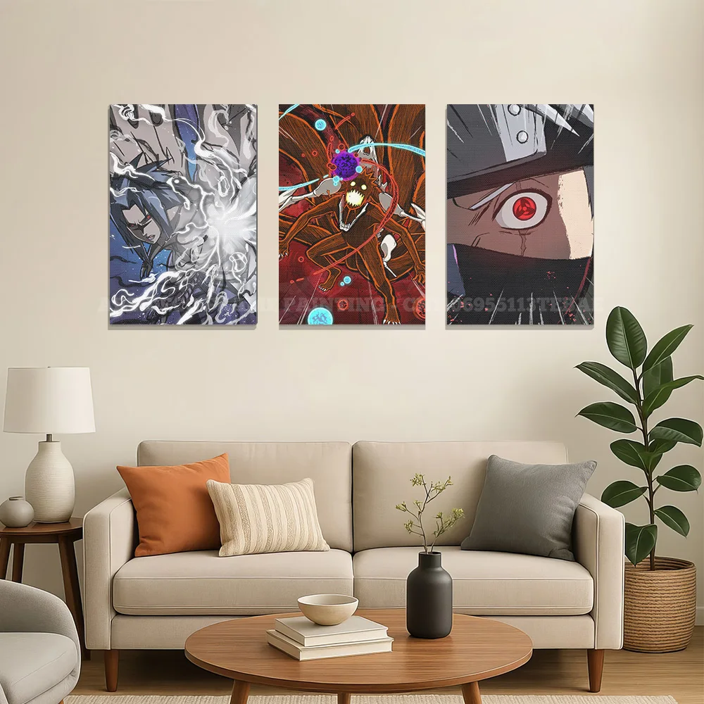 HD يطبع ديكور المنزل اللوحة الداخلية مع الإطار المشارك غرفة المعيشة جدار الفني الديكور قماش صور ل أنيمي ناروتو #2