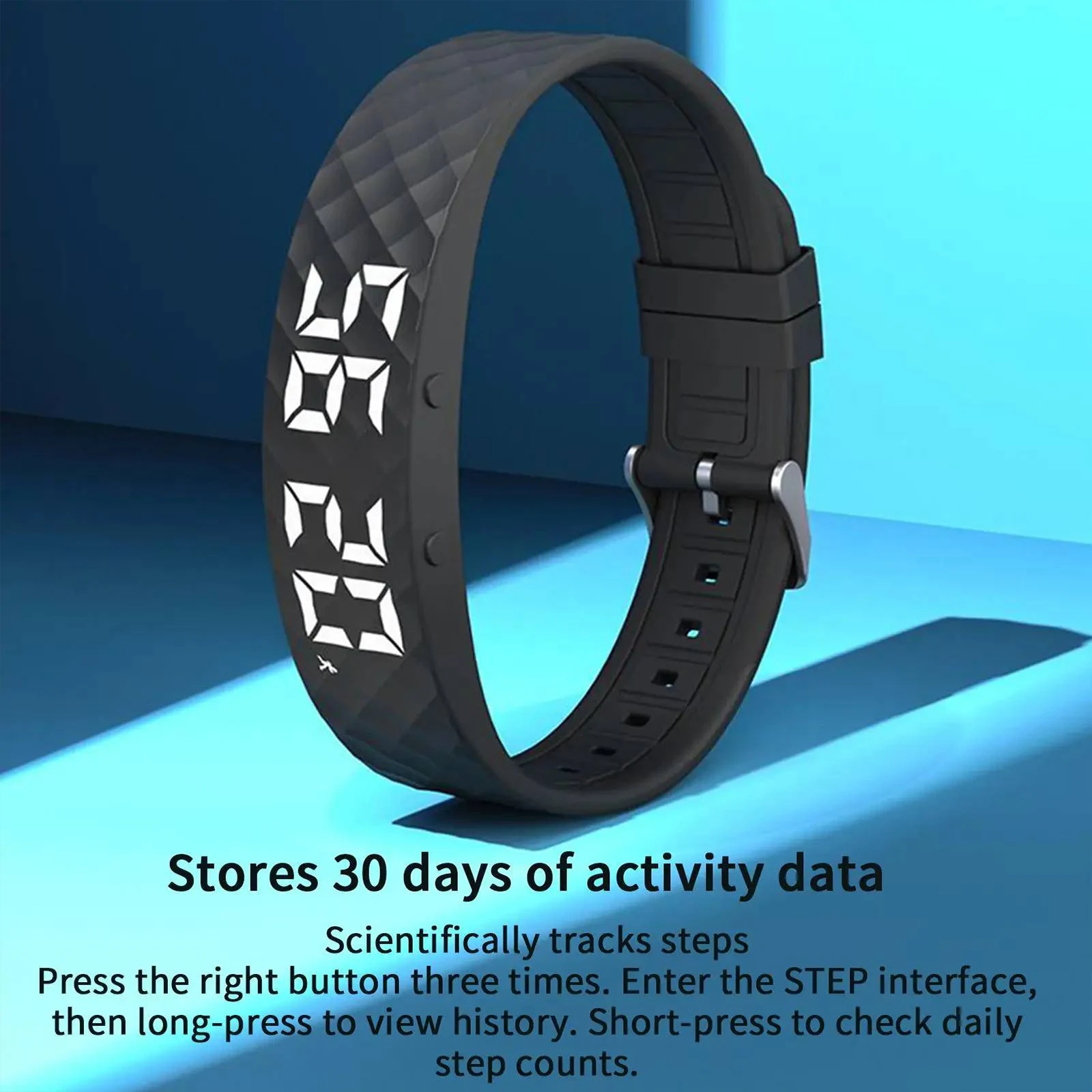 

Silent Vibration Alarm Watch Waterproof Fitsleeps Alarm Bands Rechargeable 45-Day Battery Life for Heavy Sleepers Students