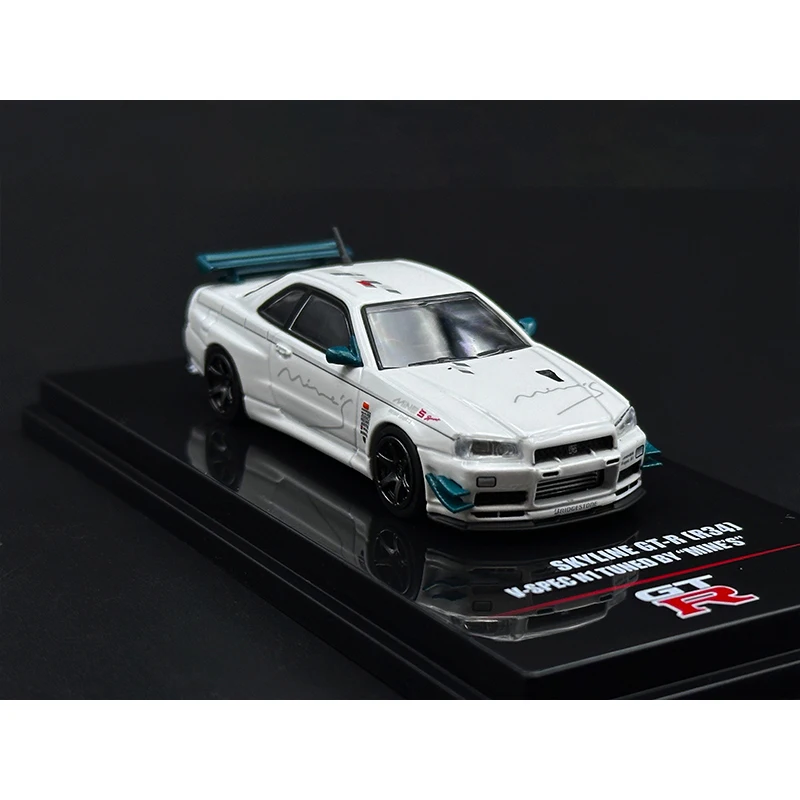 INNO en Stock 1:64 Skyline Gtr R34 V Spec N1 sintonizado Mine's Diecast Diorama colección de modelos de coches juguetes en miniatura