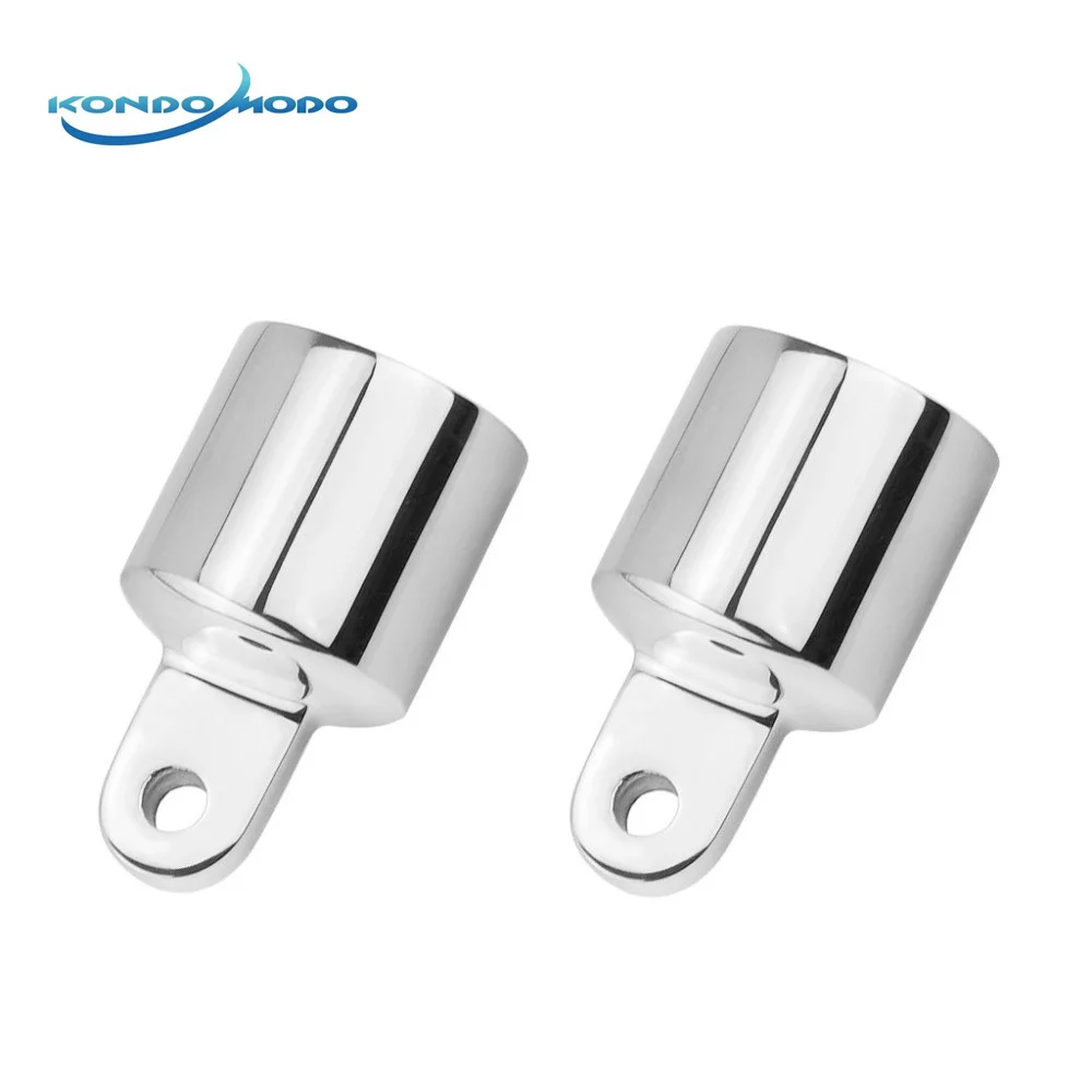 2PCS External Pipe Eye End Stainless Steel 316 Boat Accessories Cap Bimini Top Fitting Marine Hardware Yacht Canopy Tube End