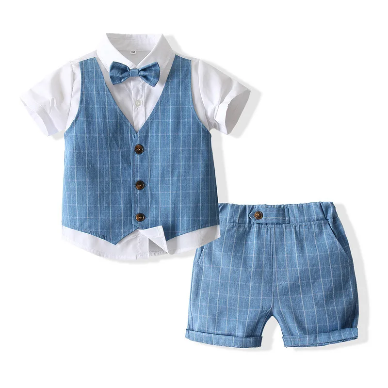 2022 Baby Boy Clothes Sets 1-5Y Summer Short Sleeve Vetement Bebe Garcon Cotton Kids Clothing Children Suit 2 Pcs Boy Baby Sets