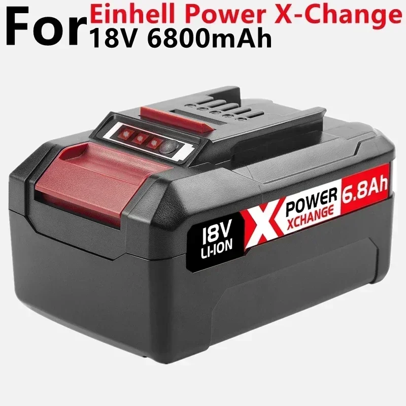 X-Change 6800 mAh Ersatz für Einhell Power X-Change Akku, kompatibel mit allen 18 V Einhell Tools