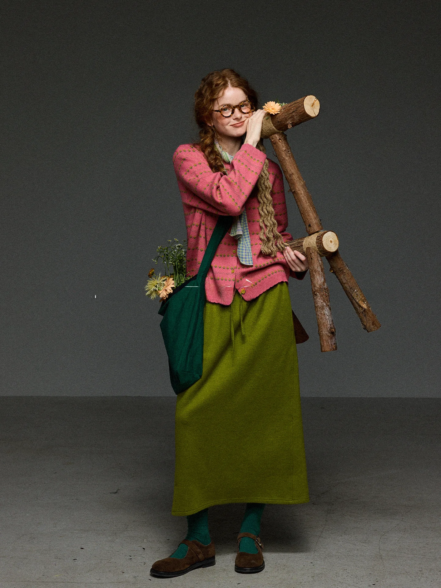 

Вязаный кардиган в стиле ретро с круглым вырезом, на пуговицах, с цветочным узором, свободного кроя, для женщин, весенний, повседневный, для работы