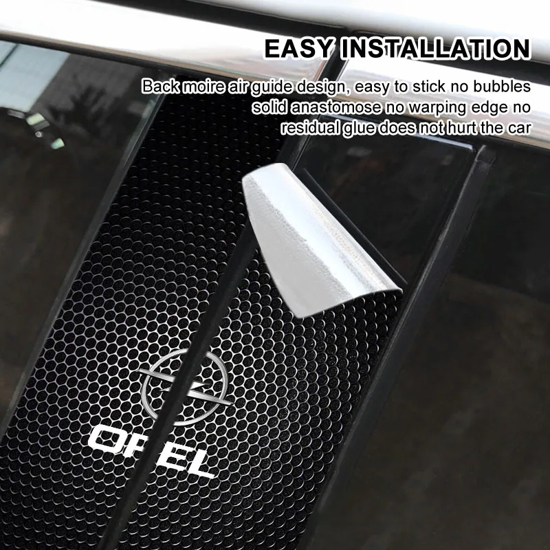 Car B Pillar Stickers Door Pillar Decoration car Accessories For Opel  Corsa Insignia Karl Astra Crossland X Mokka Combo Cascada view 5