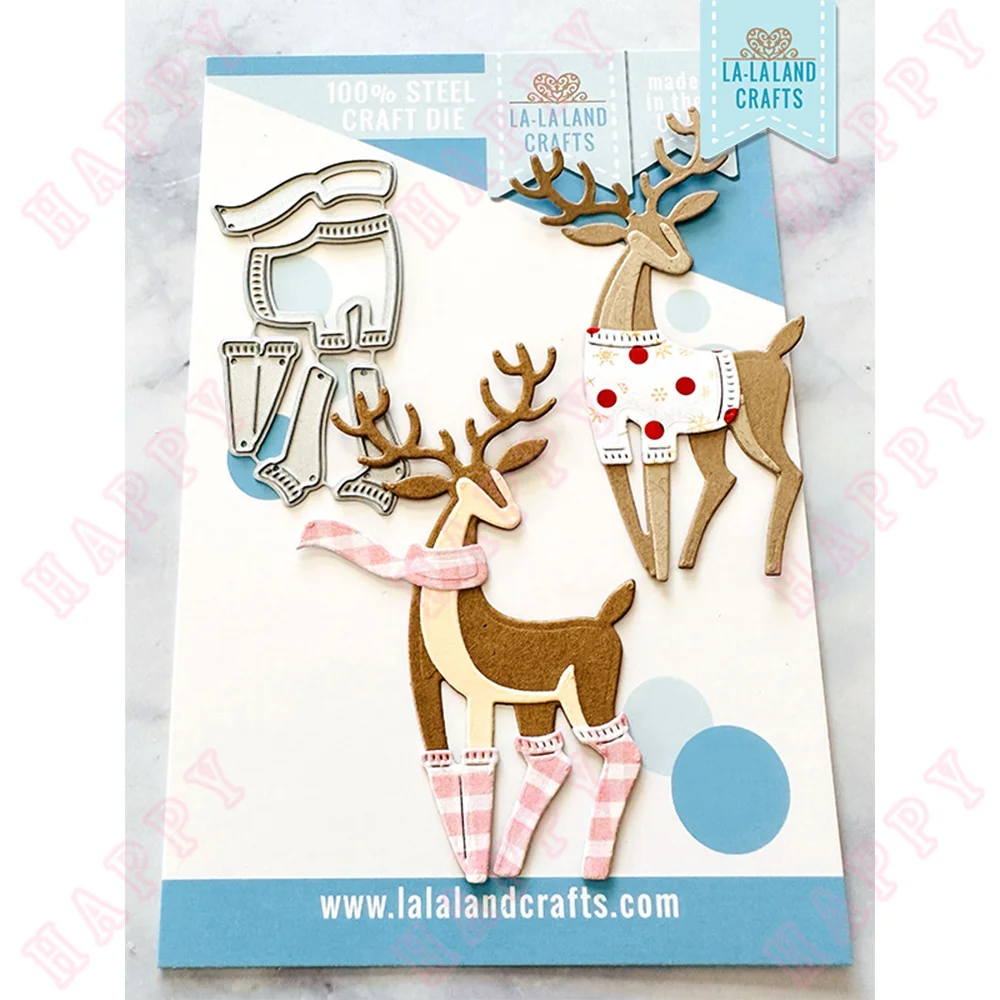 

New Christmas Deer Clothes Metal Cutting Dies DIY Craft Making Greeting Card Scrapbook Photo Album Decoration Embossing Template