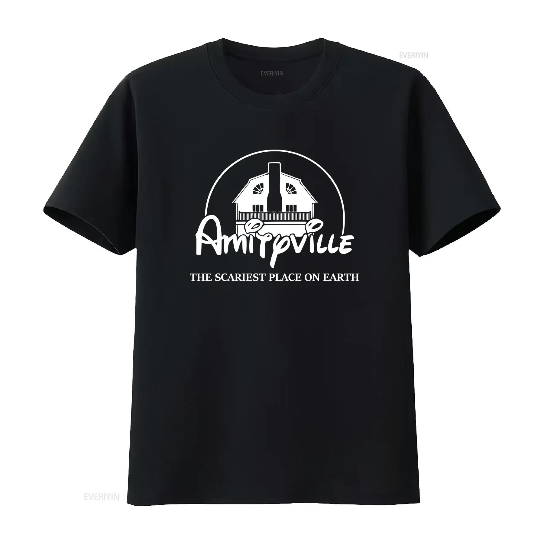تي شيرت Amityville Horror بأروع مكان على الأرض صغير 3XL عتيق مغسول قليلاً ومتعدد الاستخدامات وأنيق