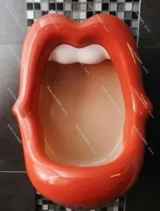 

Creative Alternative Personality Beauty Red Lips Mouth Urinal Urinal Can Be Customized Different Urinal Funnel